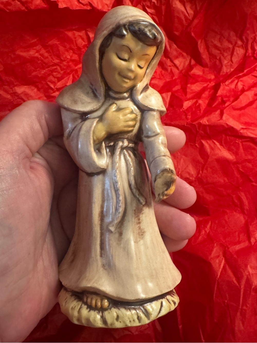 Vintage handmade nativity set piece